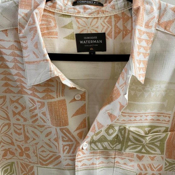 *NOT FOR SALE/SOLD* Quicksilver Button Down Short Sleeve Shirt (Sz L) - Picture 2 of 4